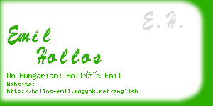 emil hollos business card